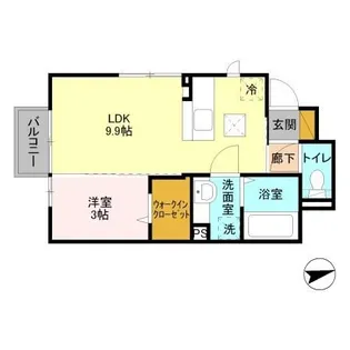 シスモンス【1階】の間取り