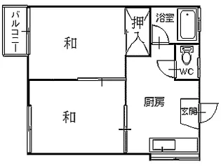 グランドール青葉【1階】の間取り