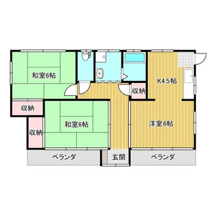 山梨県甲府市大里町【一戸建】の間取り