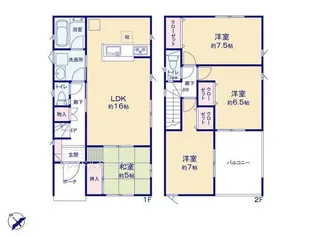 長崎県大村市上諏訪町【一戸建】の間取り