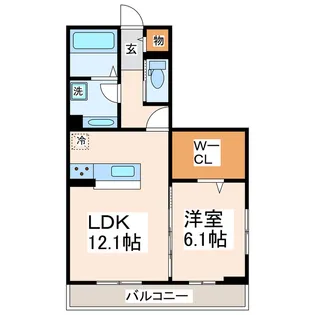 マーレ京町【3階】の間取り