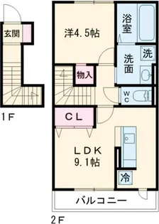 palacio A【2階】の間取り