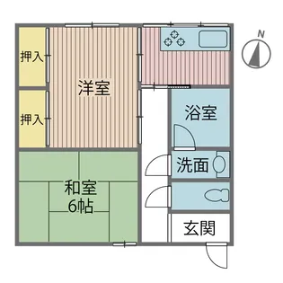 元町マンション【4階】の間取り