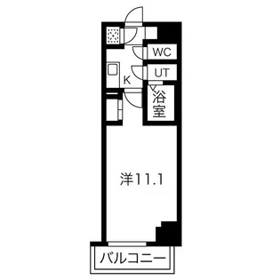 エグゼ難波東【13階】の間取り
