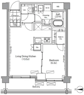 プレジリア代々木大山町【2階】の間取り
