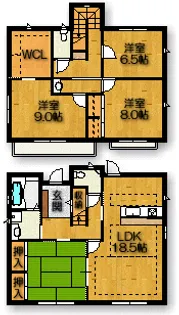 愛知県名古屋市千種区桐林町2【一戸建】の間取り