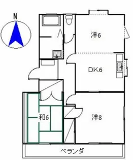 ガーデンヒルズ【3階】の間取り