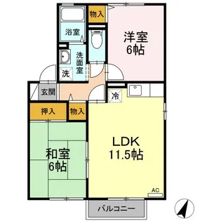 セジュールKO【2階】の間取り