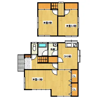 岡山県岡山市東区広谷【一戸建】の間取り