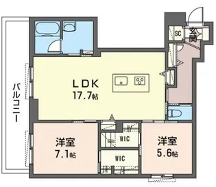 ヴィアソーレイツキ【3階】の間取り