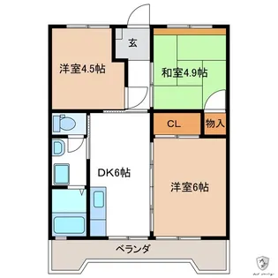 シティハイツ【5階】の間取り