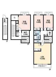 Greenwich House【1階】の間取り