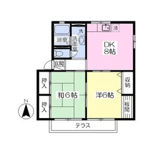 シティハイムソファレD【2階】の間取り