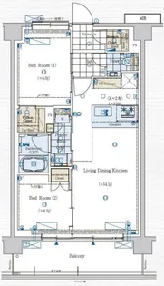 GENOVIA赤羽【7階】の間取り
