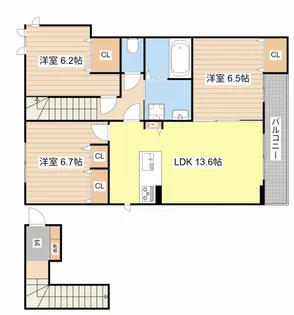 ディモーラA【2階】の間取り