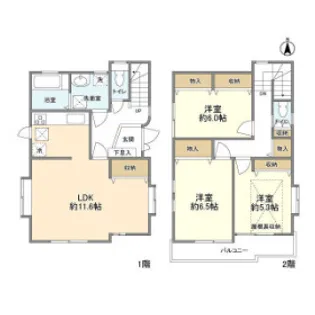 東京都東大和市狭山4【一戸建】の間取り