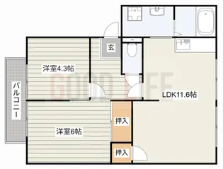 兵庫県西脇市野村町【アパート】の間取り
