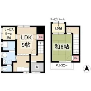 愛知県名古屋市中川区二女子町2【一戸建】の間取り