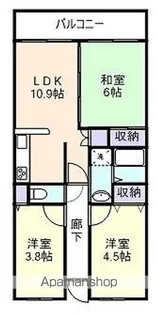 サンライズマンション岩出10【3階】の間取り