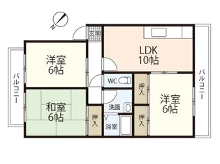 ソシア上土井III【2階】の間取り