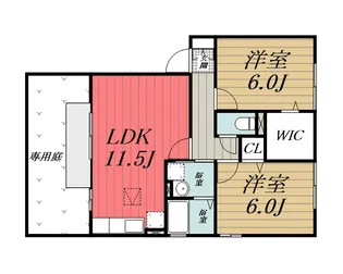 千葉県四街道市もねの里3【アパート】の間取り