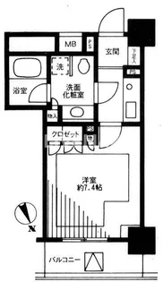 ファミール芝公園グランスイートラ・ヴィル【6階】の間取り