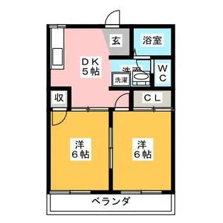 ウイングヒルB棟【2階】の間取り