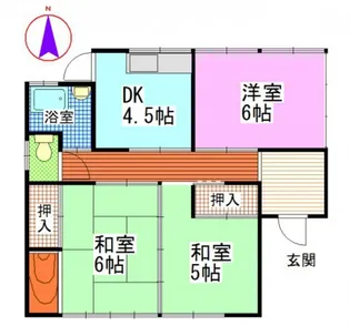 岡山県岡山市中区兼基【一戸建】の間取り
