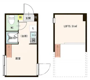 東京都品川区大井6【アパート】の間取り