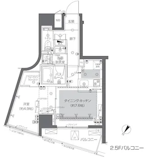 東京都渋谷区神山町【マンション】の間取り