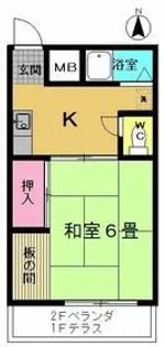 ドエル三ッ木【2階】の間取り