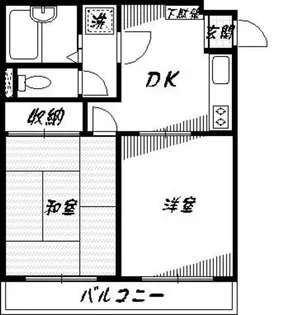 芳垣ハイツ【4階】の間取り