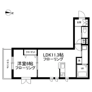 B-Flat(ビーフラット)【2階】の間取り