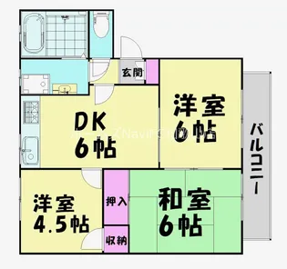 グランドヒル岸宮【2階】の間取り