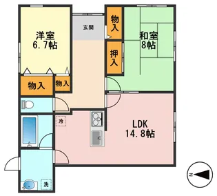 東京都江戸川区一之江7【マンション】の間取り