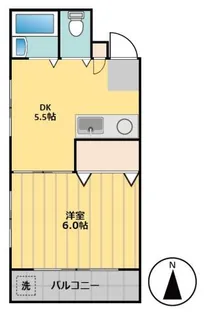 和高ハイツ【4階】の間取り