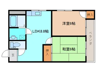 コーポ千町【2階】の間取り