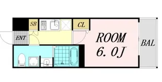 グランドロアール上新庄【4階】の間取り