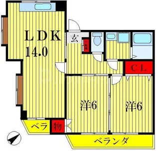 中台松戸ビル【4階】の間取り