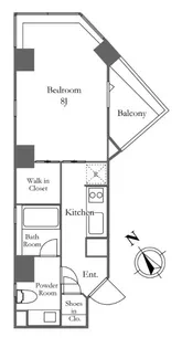 東京都港区南麻布3【マンション】の間取り