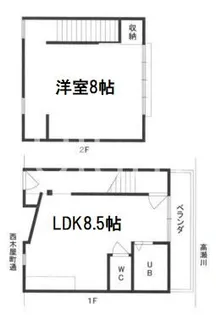 京都府京都市下京区市之町【一戸建】の間取り