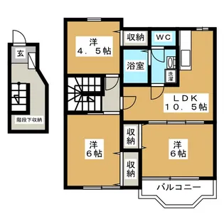 ア・ラモードメゾン藤塚 A【2階】の間取り