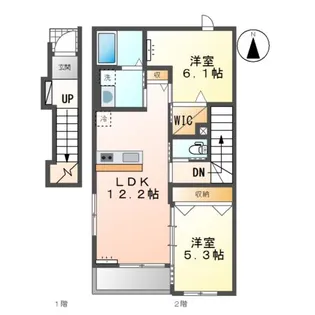ウエストコート北條【2階】の間取り