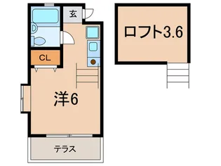 シティーホームズ六甲【1階】の間取り