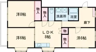 高瀬ハイツ【3階】の間取り