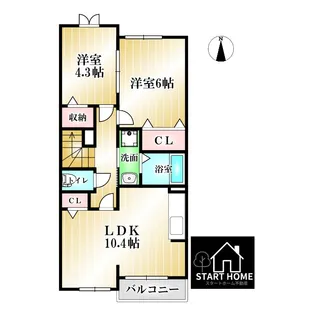 アルシュ・グウルドイル【2階】の間取り