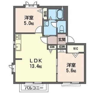 ヤマイチハイツ壱番館【2階】の間取り