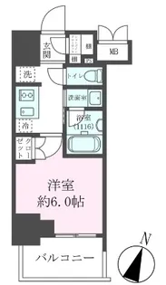 クレストコート靱公園 THE CLASS【13階】の間取り
