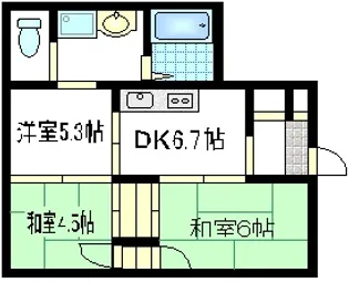 コーポ吉岡【1階】の間取り