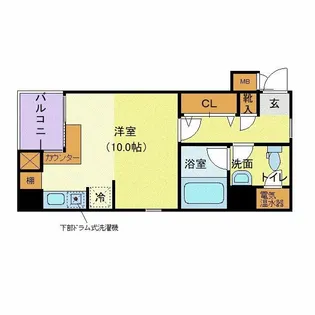 メゾン・ド・ヴィレ東神田【4階】の間取り